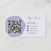 Carte De Visite Logo boho lavender coiffure code qr (Dos)