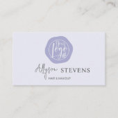 Carte De Visite Logo boho lavender coiffure code qr (Devant)