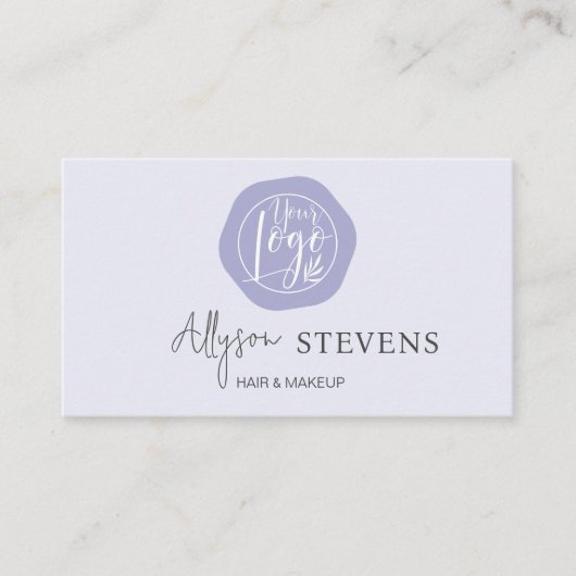 Carte De Visite Logo boho lavender coiffure code qr (Devant)