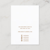 Carte De Visite Logo Boho Terracotta Aquarelle Écran d'oreille (Dos)