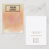 Carte De Visite Logo Boho Terracotta Aquarelle Écran d'oreille (Devant / Derrière)