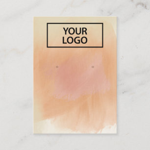 Carte De Visite Logo Boho Terracotta Aquarelle Écran d'oreille