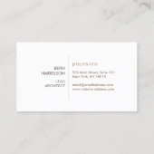 Carte De Visite Logo Bois d'Architecte Moderne (Dos)