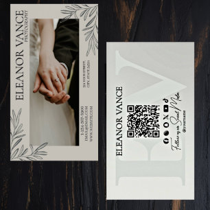 Carte De Visite Logo botanique minimaliste moderne monogrammé
