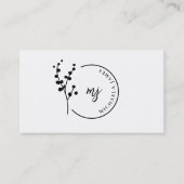 Carte De Visite Logo botanique moderne élégant Script Code QR (Devant)