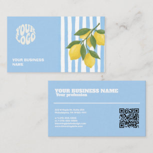 Carte De Visite Logo botanique personnalisé et code QR scannable