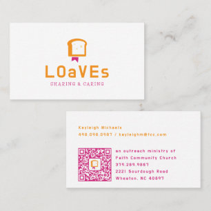 Carte De Visite Logo Bread Bible   Ministère de la nourriture chré