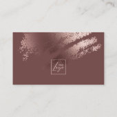 Carte de visite logo bronze élégant moderne (Dos)