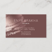 Carte de visite logo bronze élégant moderne (Devant)