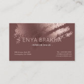 Carte de visite logo bronze élégant moderne (Devant)