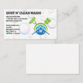 Carte De Visite Logo Broom Mop | Bulles (Devant / Derrière)