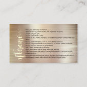 Carte De Visite Logo Brosses d'après-soins Microblading Rose Gold  (Dos)