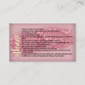 Carte De Visite Logo Brosses de post-soins Microblading Rose Studi (Dos)