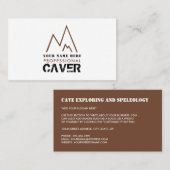 Carte De Visite Logo Brown Mountain, Explorateur de grottes, Sport (Devant / Derrière)