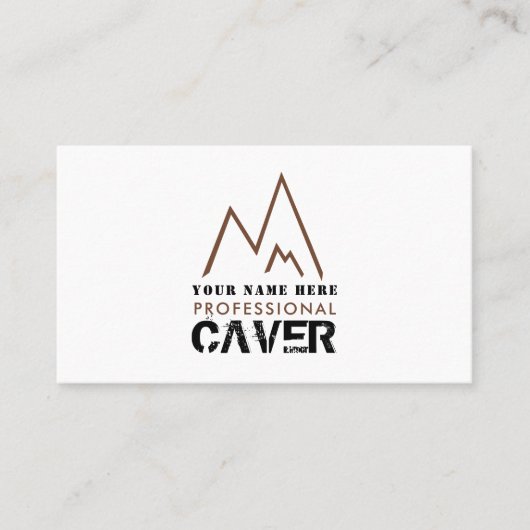 Carte De Visite Logo Brown Mountain, Explorateur de grottes, Sport (Devant)