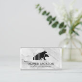 Carte De Visite Logo Bull et Ours | Graphique à barres stocks | Pi (Debout devant)