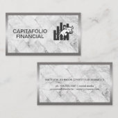 Carte De Visite Logo Bull Market | Financière | Marbre (Devant / Derrière)
