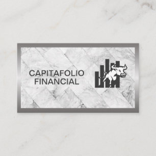 Carte De Visite Logo Bull Market   Financière   Marbre