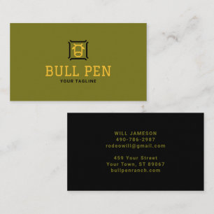 Carte De Visite Logo Bull Pen Marque de finance ou de force