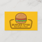 Carte De Visite Logo Burger | Restaurant (Devant)
