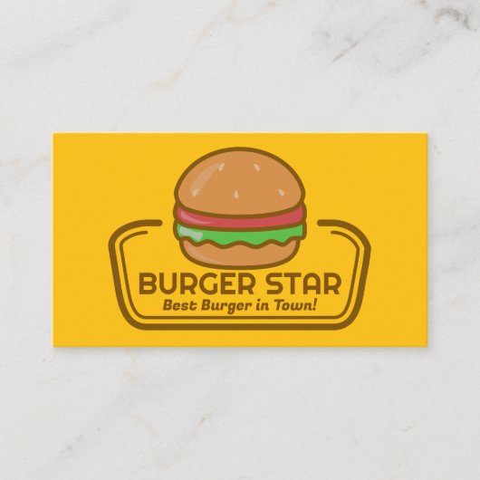 Carte De Visite Logo Burger | Restaurant (Devant)
