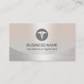 Carte De Visite Logo Caduceus Médicale Argent moderne (Devant)