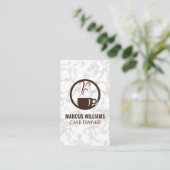 Carte De Visite Logo Café | Marbre (Debout devant)