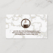 Carte De Visite Logo Café | Marbre (Dos)