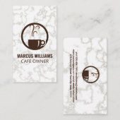 Carte De Visite Logo Café | Marbre (Devant / Derrière)