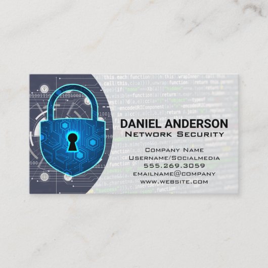 Carte De Visite Logo Caméras | Bouclier de cybersécurité (Devant)
