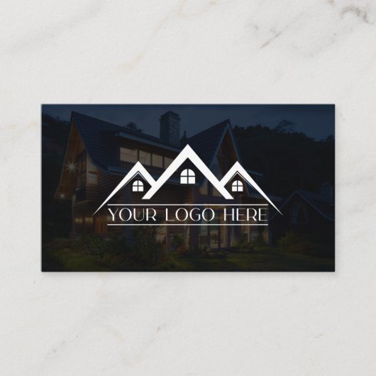 Carte De Visite Logo Capture d'écran QR Code Examen Agent immobili (Devant)