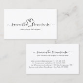 Carte De Visite Logo casquette simple pâtissier pâtissier (Devant / Derrière)