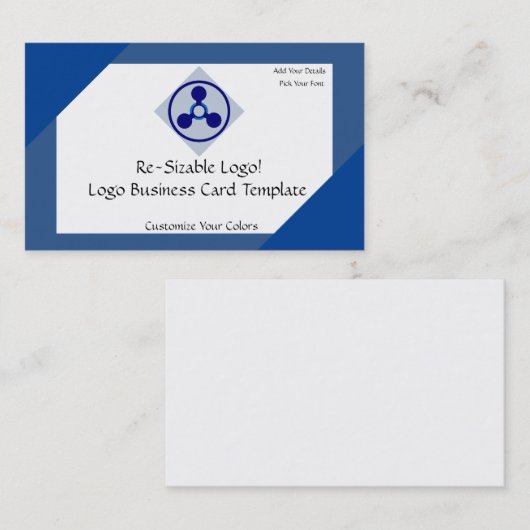 Carte De Visite Logo Cercles bleus (Devant / Derrière)