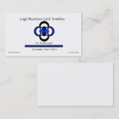 Carte De Visite Logo Cercles - Logo Simple Black Blue (Devant / Derrière)
