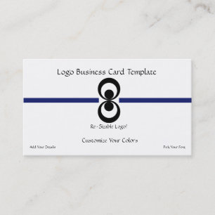 Carte De Visite Logo Cercles noirs - Cercles simples en noir