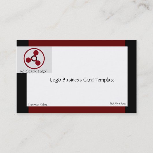 Carte De Visite Logo Cercles rouges Cercles de coupe (Devant)