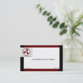 Carte De Visite Logo Cercles rouges Cercles de coupe (Debout devant)