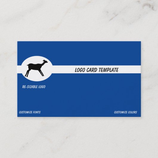 Carte De Visite Logo Cerf Ancien Noir (Devant)