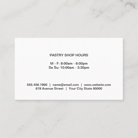 Carte De Visite Logo Chef et Whisk (Dos)