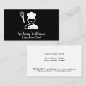 Carte De Visite Logo Chef et Whisk (Devant / Derrière)