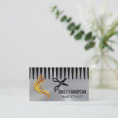 Carte De Visite Logo Cheveux Beauté | Ciseaux Peigne (Debout devant)