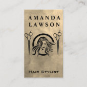 Carte De Visite Logo cheveux et ciseaux (Devant)