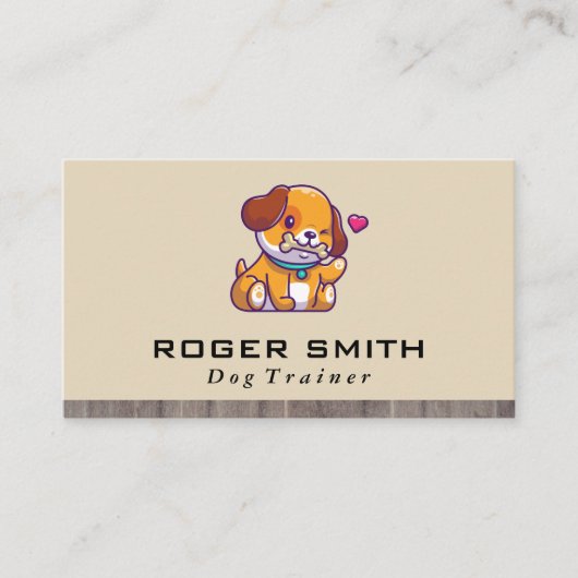 Carte De Visite Logo Chien avec Os (Devant)