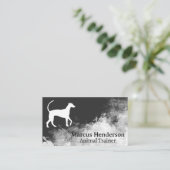 Carte De Visite Logo Chien | Texture de fond (Debout devant)