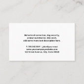 Carte De Visite Logo Chien | Texture de fond (Dos)