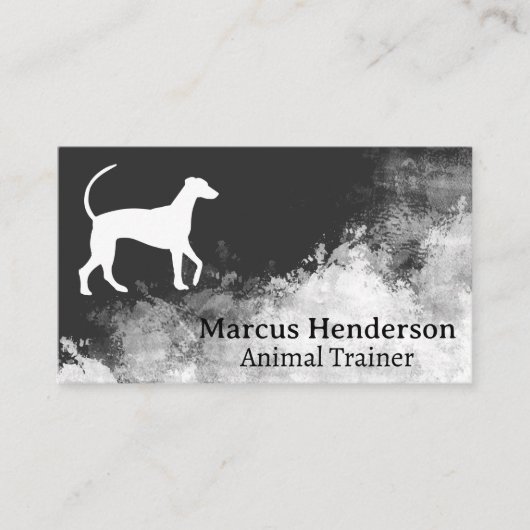 Carte De Visite Logo Chien | Texture de fond (Devant)