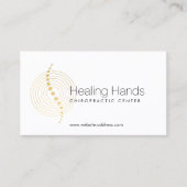 Carte De Visite Logo Chiropractic Abstrait Gold Circles (Devant)