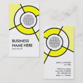 Carte De Visite logo cible jaune (Devant / Derrière)