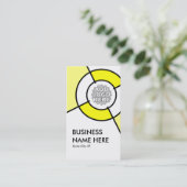 Carte De Visite logo cible jaune (Debout devant)