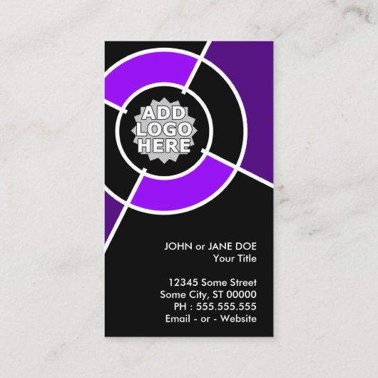 Carte De Visite logo cible pourpre (Dos)